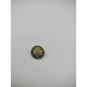 Vintage GS Girl Scout Pin Green Gold Tone Jewelry Costume Scouts
